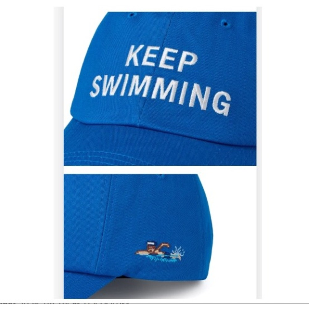 NEW IN BAG.  OFFICIAL BTS Keep Swimming Blue Embroidered Hat